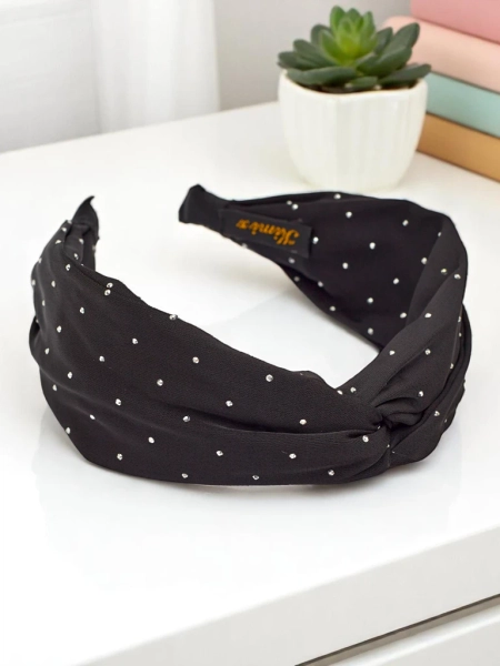 Royalfashion Shine Twist plaukų lankelis su kalnų krištolu