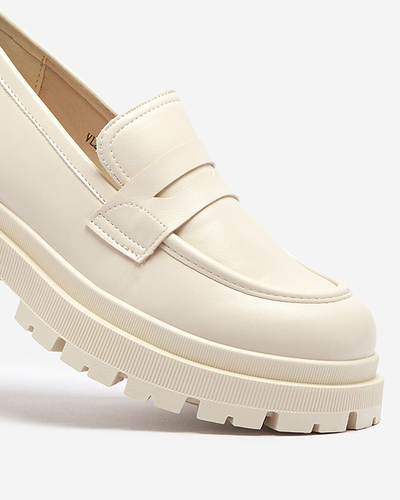 Бежевые мокасины из экокожи для женщин Firlonna- Footwear