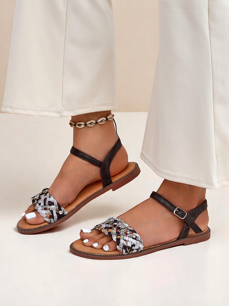 Royalfashion Женские сандалии на плоской подошве ColorStrap