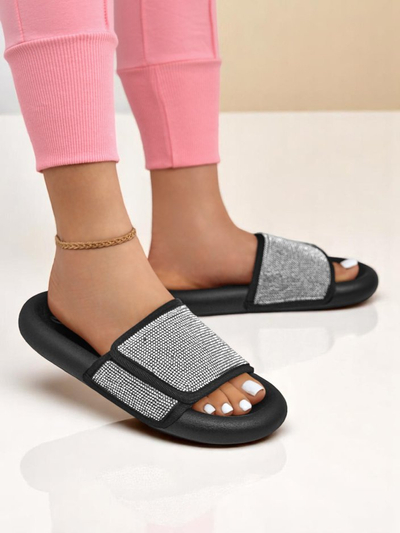Royalfashion Женские шлепанцы на плоской подошве Sparkle Step
