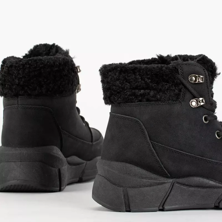 Зимние женские черные сапоги OUTLET от Molisano - Обувь