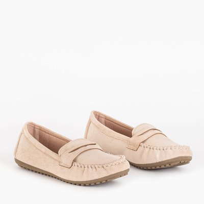 Бежевые женские мокасины Teweri