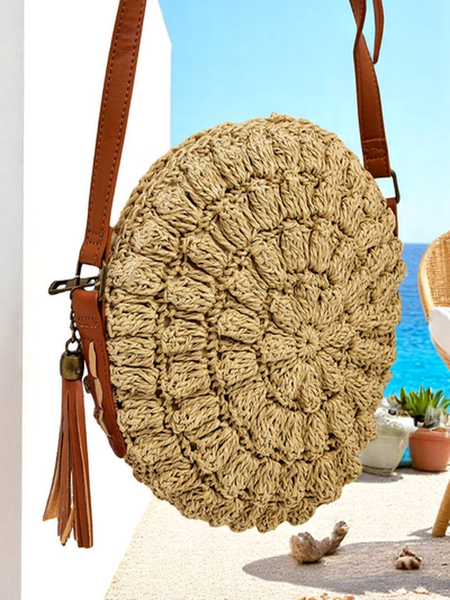 Royalfashion Maža šiaudinė moteriška rankinė Solea Mini