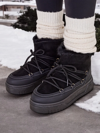 Женские сапоги с шнуровкой Royalfashion Moniuc