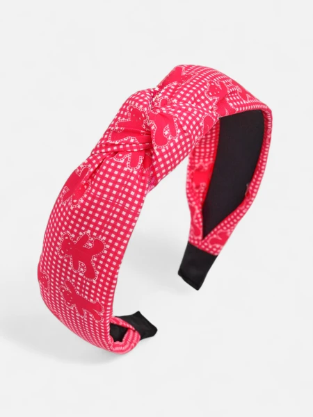 Royalfashion Повязка на голову с плетением в клетку и мишки