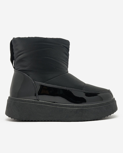 Royalfashion Black Maderta slip-on women's snow boots