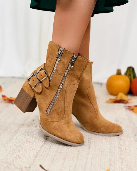 Royalfashion Moteriški kupranugario spalvos batai su feirrgo puošyba