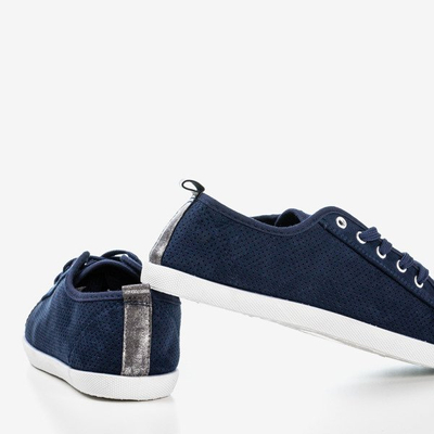 Кроссовки женские темно-синие с ажуром Зинаида - Обувь