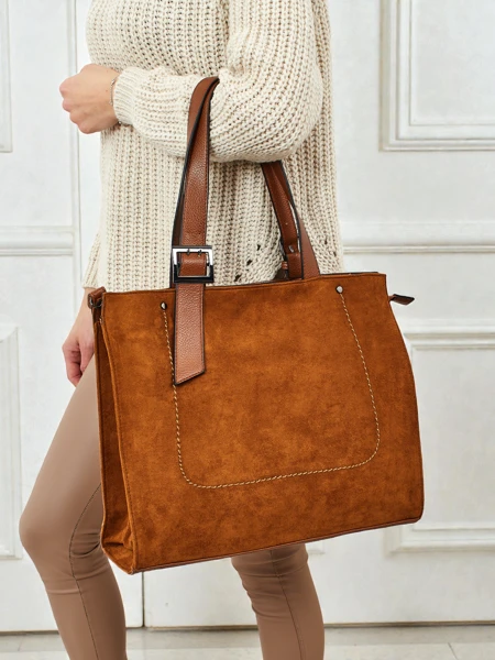 Moteriška pirkinių rankinė Daverna iš eko zomšos