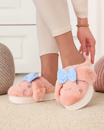 Royalfashion moteriškos šlepetės su pūku ir juostele Savos