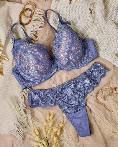 Royalfashion Moteriškas apatinio trikotažo rinkinys su nėriniais