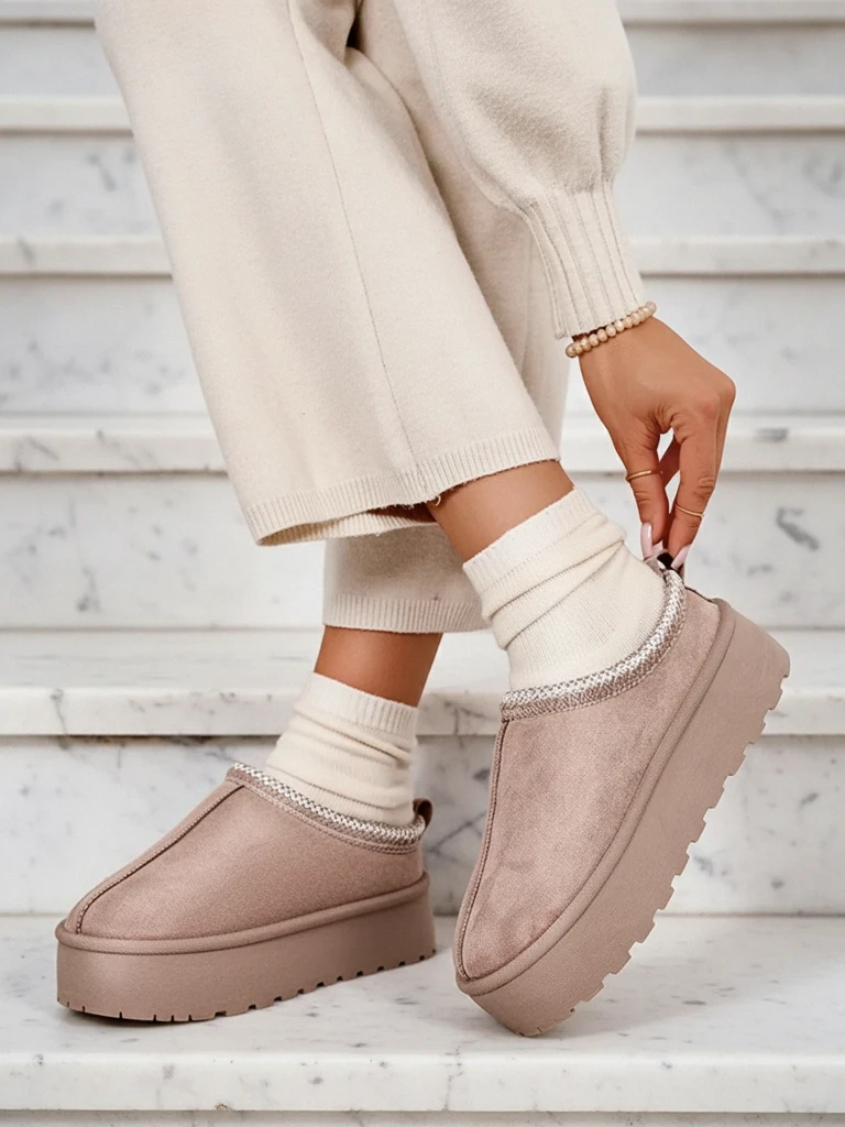 "Royalfashion" Moteriški trumpi batai "Zommy" a'la sniego batai