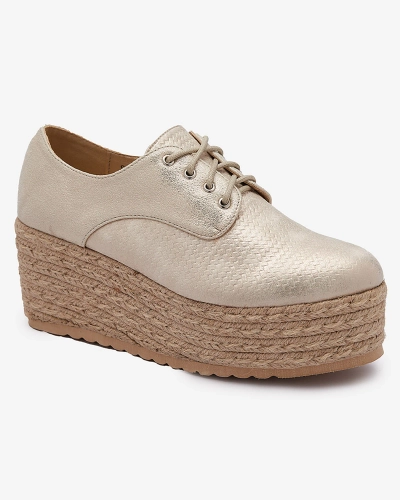 OUTLET Royalfashion Gold Caidoo moteriški pusbačiai ant kulno