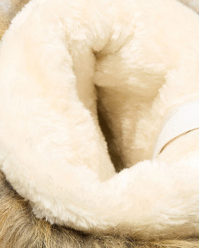 Royalfashion Бежевые сапоги-слипы a'la snow boots for women Gomillo