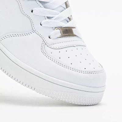 Белые детские высокие кроссовки Motisko