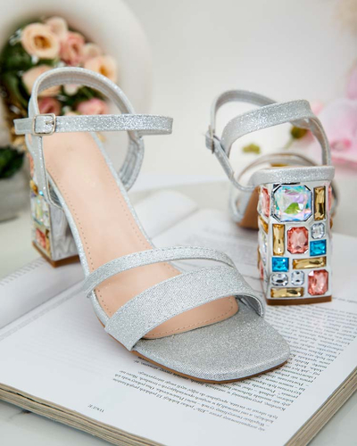 Royalfashion Moteriški sandalai Solepte Crystal Post