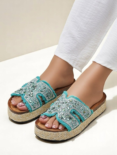 Royalfashion moteriškos sandalės su Candy Candy dekoracijomis