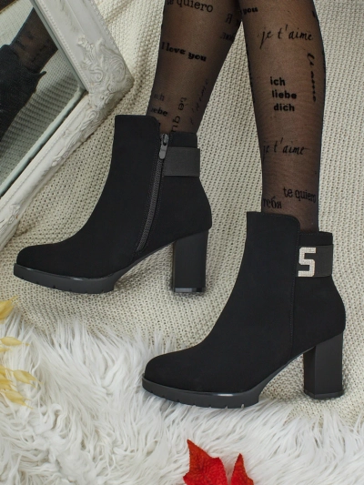 Moteriški eko odos aulinukai su storu kulnu Mireliq