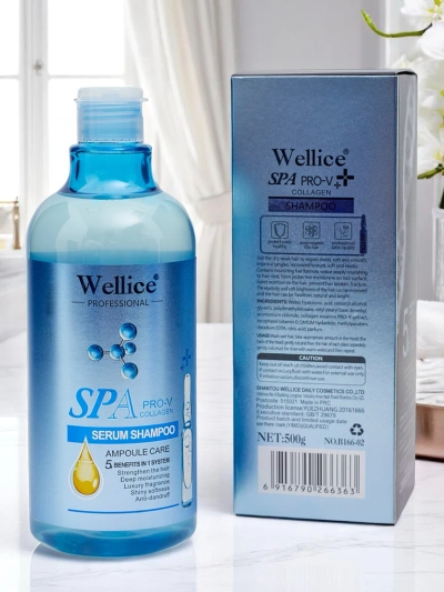 Profesionali plaukų šampūnas su kolagenu – intensyvus drėkinimas ir plaukų glotninimas 5 viename