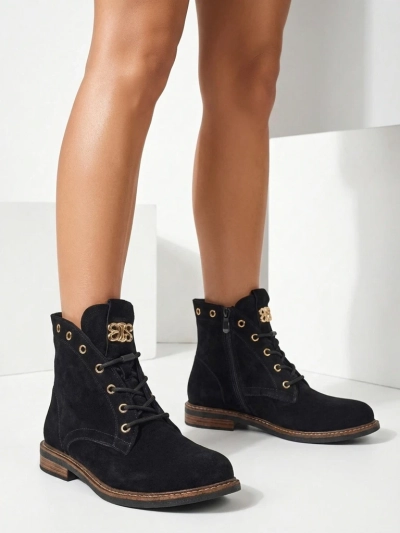 Auliniai batai moterims Aurelia Romano iš natūralios zomšos – rudi, su kailiuku