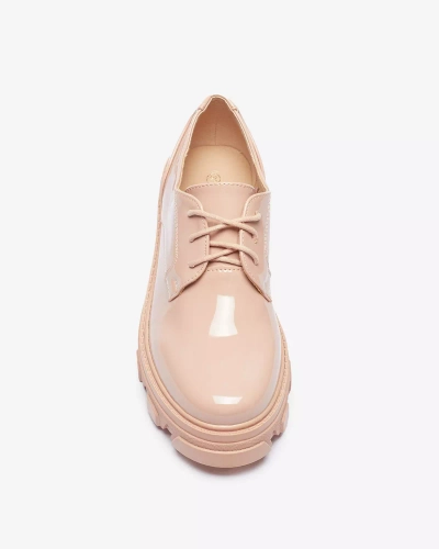 Розовые лакированные женские полуботинки Delgor- Footwear