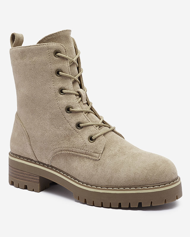 OUTLET Коричнево-бежевые женские сапоги Priviea - Обувь