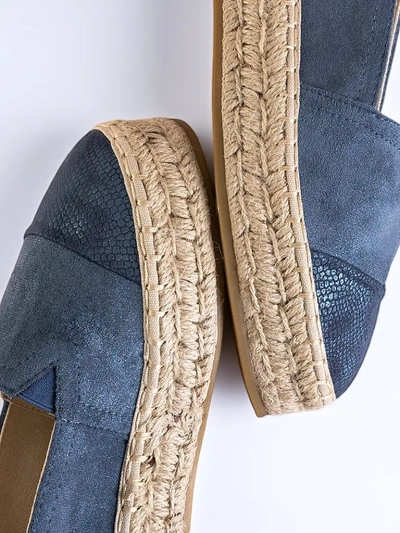 Moteriškos tamsiai mėlynos espadrilės su „Tinika“ puošmena - Avalynė