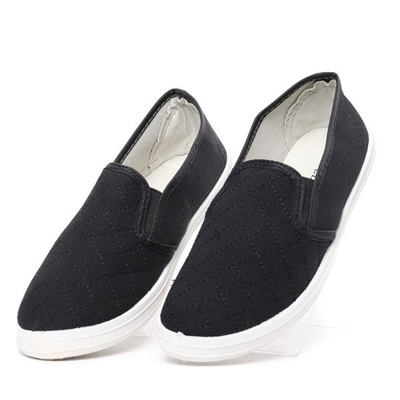 Klasyczne, czarne slip on Tila- Obuwie