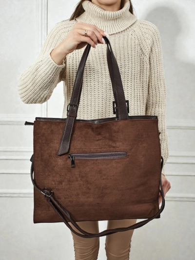 Женская сумка-шоппер из эко-замши Daverna