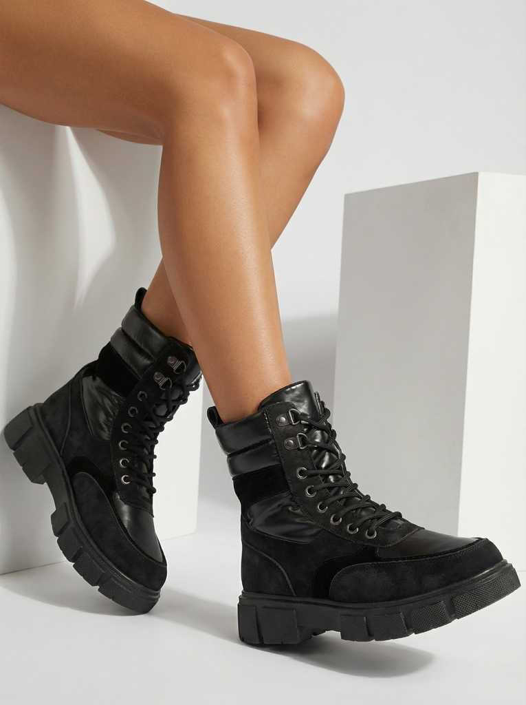 Juodi moteriški apšiltinti traperiai Kasemi- Avalynė