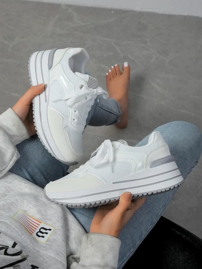 Royalfashion moteriški sportiniai sneakeriai ant platformos Revided