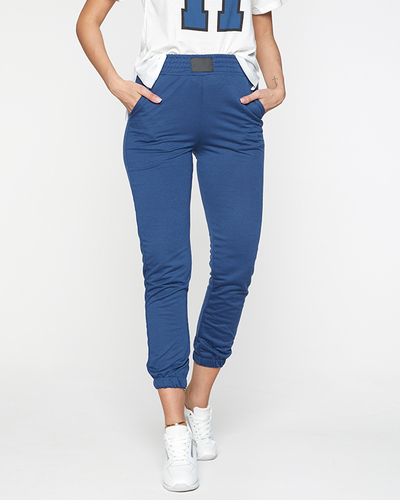 Moteriškas tamsiai mėlynos ir baltos spalvos sportinis komplektas - Drabužiai