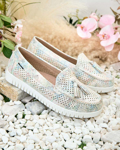 Royalfashion Moteriški ažūriniai mokasinai Molaffa