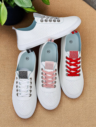 Royalfashion moteriški ekologiškos odos sportbačiai PureWalk