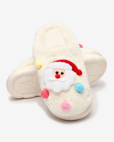 Рождественские женские тапочки Royalfashion белого цвета Fertemse