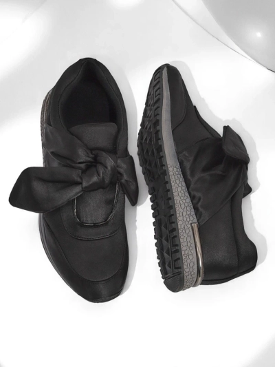 Royalfashion Damskie Sneakery z Kokardą Socca