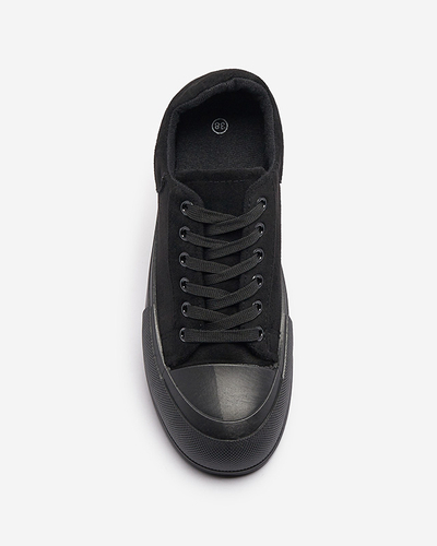 Черные женские кроссовки из эко-замши Zeobic- Footwear