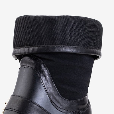 Черные женские сапоги a'la galoshes Graca - Обувь