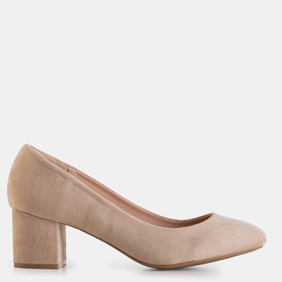 Бежевые женские туфли на низком каблуке Ohara