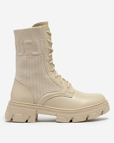 Бежевые женские высокие сапоги a'la bagers Ratica - Обувь