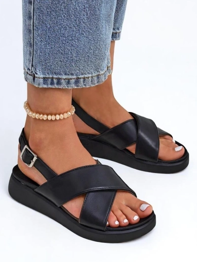 Royalfashion Women's Riva Star sandals on a thicker sole