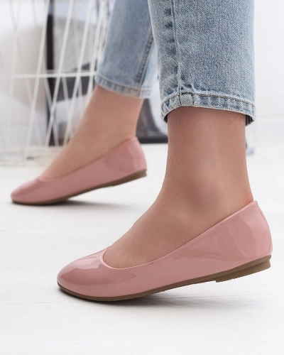 Pink Moteriški lakuoti balerinai "Fama" - Avalynė