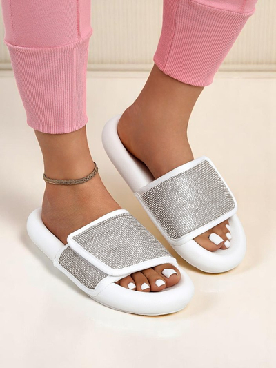 Royalfashion Женские шлепанцы на плоской подошве Sparkle Step