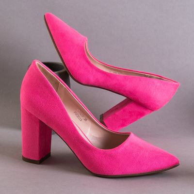 Неоновые розовые женские туфли на каблуках Madelina