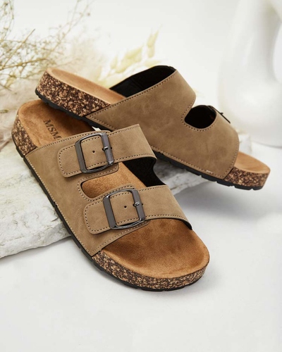 Royalfashion Мужские шлепанцы с пряжками Foumyn