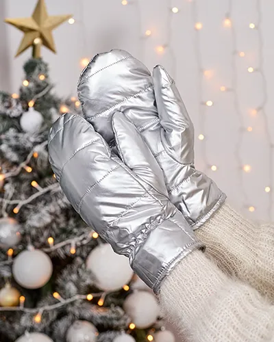 "Royalfashion" moteriškos sidabrinės pirštinės