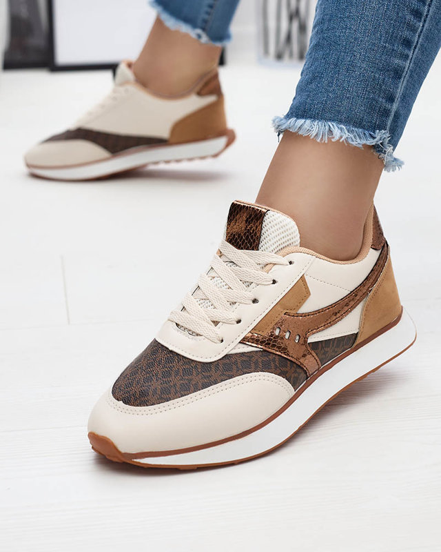 Коричнево-бежевые женские спортивные туфли Fiffvi- Footwear