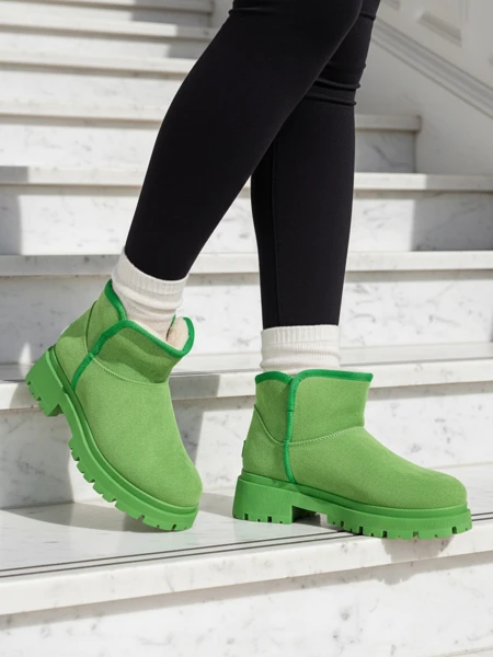 Королевская мода Короткие сапоги а-ля снежные сапоги для женщин Hozises