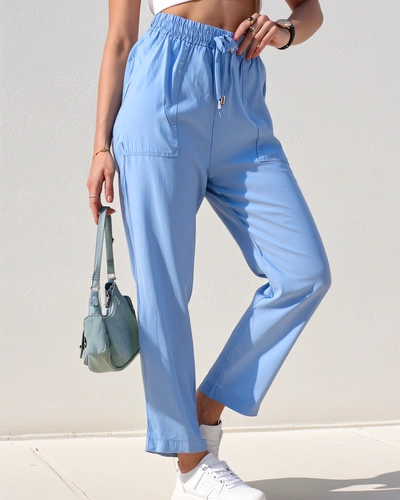 Royalfashion Moteriški tiesūs audiniai kelnės 7/8