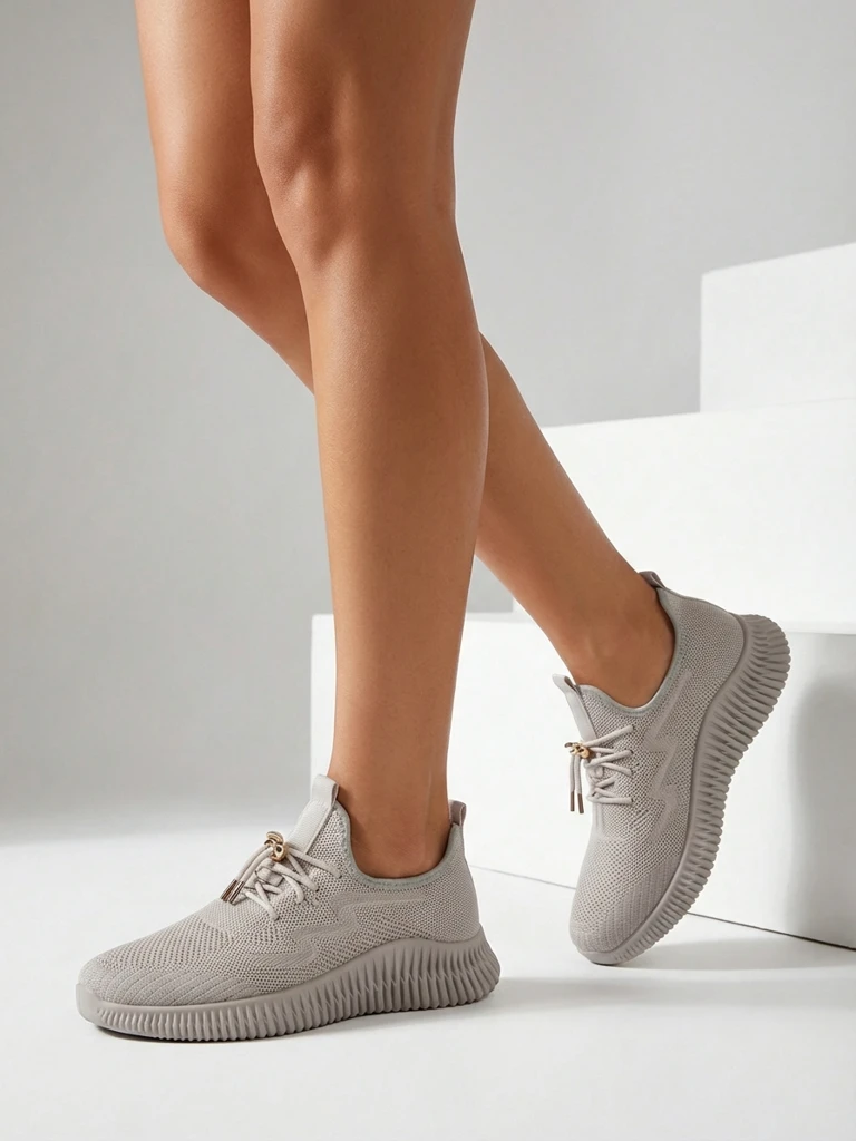 Aurelia Bianca – Royalfashion white flat-soled sneakers fo' ladies